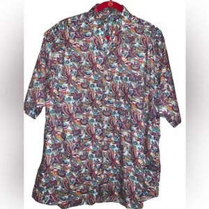 Alan Flusser Multicolor Paisley Button Down Shirt Size XXL